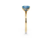 Radiant Cut Engagement Ring Setting for a Fancy Blue Lab-Grown Diamond | Yellow Gold - Design NV-24609