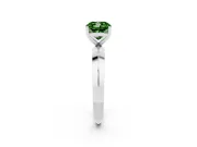 Cushion Cut Knife-Edge Engagement Ring Setting for a Fancy Green Lab-Grown Diamond | Platinum