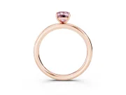 Emerald Cut Low Set Solitaire Engagement Ring Setting for a Fancy Pink Lab-Grown Diamond | Rose Gold