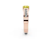 Cushion Cut Channel-Set Engagement Ring Setting for a Fancy Yellow Lab-Grown Diamond | Rose Gold