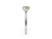 Round Hidden Halo Ring Setting for a Fancy Yellow Lab-Grown Diamond | Platinum