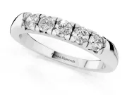 Round Diamond Half Eternity Band Set in Platinum with Channel Setting