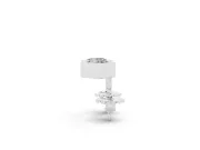 Princess Cut Lab-Grown Diamond Square Bezel Stud Earrings | Stepped Rim | Sterling Silver