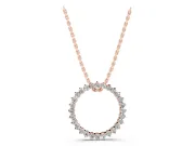 Round Lab-Grown Diamond Open Circle Pendant Necklace | Individual Prong Heads | Rose Gold