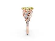 Marquise Bypass Pavé Engagement Ring Setting for a Fancy Yellow Lab-Grown Diamond | Rose Gold