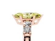Marquise Five Stone Engagement Ring Setting for a Fancy Yellow Lab-Grown Diamond | Rose Gold