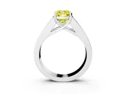Cushion Cut Channel-Set Engagement Ring Setting for a Fancy Yellow Lab-Grown Diamond | Platinum