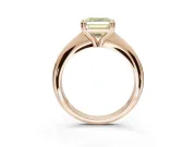 Princess Cut Tapered Solitaire Engagement Ring Setting for a Fancy Yellow Lab-Grown Diamond | Rose Gold