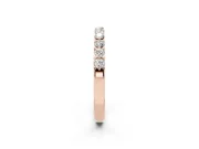 Round Lab-Grown Diamond Half Eternity Band | Single Shared Prongs | Rose Gold