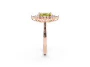 Emerald Cut Engagement Ring Setting for a Fancy Yellow Lab-Grown Diamond | Rose Gold - Design NV-24790