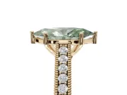 Marquise Vintage Engagement Ring Setting for a Fancy Green Lab-Grown Diamond | Yellow Gold - Design NV-24644