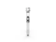 Round Diamond Four-Stone Band Set in Platinum with Prong Setting