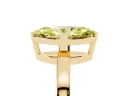 Fancy Yellow Marquise Cut Diamond Solitaire Ring Set in Yellow gold with Prong Head and Smooth Polished Band