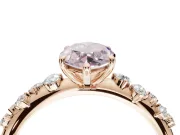 Marquise Graduated Solitaire Engagement Ring Setting for a Fancy Pink Lab-Grown Diamond | Rose Gold
