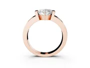 Heart-Shaped Tension Style Engagement Ring Setting | Flush Set Accents | Rose Gold
