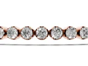 Round Lab-Grown Diamond Slim Tennis Bracelet | Cup Settings | Rose Gold