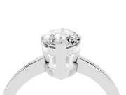 Marquise Solitaire Engagement Ring Setting | Flat Tab Prongs | White Gold