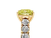 Princess Cut Engagement Ring Setting for a Fancy Yellow Lab-Grown Diamond | Yellow Gold - Design NV-24643