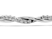 Round Lab-Grown Diamond Twisted Cable Chain Bracelet | Prong-Set Strands | White Gold