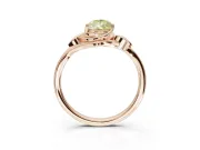 Pear-Shaped Leaf Bypass Solitaire Engagement Ring Setting for a Fancy Yellow Lab-Grown Diamond | Rose Gold