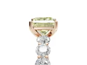 Princess Cut Engagement Ring Setting for a Fancy Yellow Lab-Grown Diamond | Rose Gold - Design NV-24455