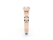 Cushion Cut Tension Style Engagement Ring Setting | Flush Set Accents | Rose Gold