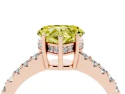 Heart-Shaped Engagement Ring Setting for a Fancy Yellow Lab-Grown Diamond | Rose Gold - Design NV-24649