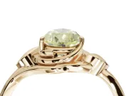 Pear-Shaped Leaf Bypass Solitaire Engagement Ring Setting for a Fancy Yellow Lab-Grown Diamond | Yellow Gold