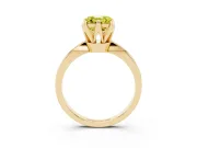 Asscher Cut Engagement Ring Setting for a Fancy Yellow Lab-Grown Diamond | Yellow Gold - Design NV-24888