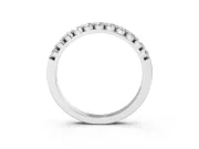 Round Diamond Eternity Band Set in Silver with Channel Setting