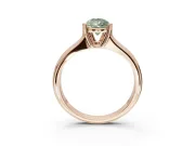 Pear-Shaped Double Claw Solitaire Engagement Ring Setting for a Fancy Green Lab-Grown Diamond | Rose Gold