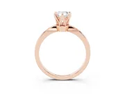 Pear-Shaped Tapered Solitaire Engagement Ring Setting | Claw Prong Head | Rose Gold
