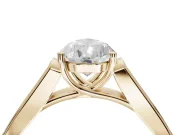 Pear-Shaped Cathedral Solitaire Engagement Ring Setting | Channel Set Band | Yellow Gold