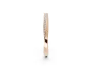 Round Lab-Grown Diamond Pavé Ribbon Twist Wedding Band | Polished Turn | Rose Gold