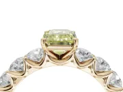Emerald Cut Engagement Ring Setting for a Fancy Yellow Lab-Grown Diamond | Yellow Gold - Design NV-24455
