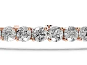 Round Lab-Grown Diamond Classic Tennis Bracelet | Round Prongs | Rose Gold