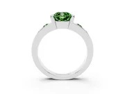 Cushion Cut Tension Style Engagement Ring Setting for a Fancy Green Lab-Grown Diamond | Platinum