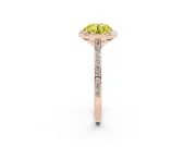 Round Halo Engagement Ring Setting for a Fancy Yellow Lab-Grown Diamond | Rose Gold - Design NV-24729