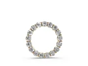 Round Lab-Grown Diamond Circle Pendant Necklace | Small Stones | Yellow Gold