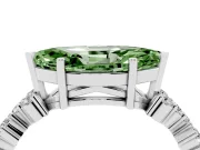 Marquise Scattered Accent Engagement Ring Setting for a Fancy Green Lab-Grown Diamond | White Gold