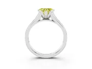 Heart-Shaped Half Bezel Engagement Ring Setting for a Fancy Yellow Lab-Grown Diamond | White Gold