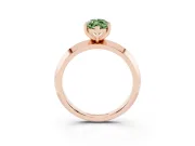 Marquise Knife-Edge Engagement Ring Setting for a Fancy Green Lab-Grown Diamond | Rose Gold