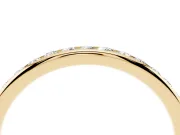 Round Lab-Grown Diamond Narrow Channel Set Wedding Band | Comfort Fit | Yellow Gold