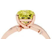 Radiant Cut Twisted Engagement Ring Setting for a Fancy Yellow Lab-Grown Diamond | Rose Gold - Design NV-24635