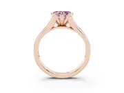 Heart-Shaped Half Bezel Engagement Ring Setting for a Fancy Pink Lab-Grown Diamond | Rose Gold