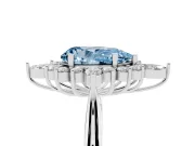 Pear-Shaped Engagement Ring Setting for a Fancy Blue Lab-Grown Diamond | Platinum - Design NV-24790