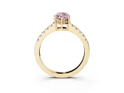 Marquise Engagement Ring Setting for a Fancy Pink Lab-Grown Diamond | Yellow Gold - Design NV-24649