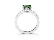 Heart-Shaped Engagement Ring Setting for a Fancy Green Lab-Grown Diamond | Platinum - Design NV-24649