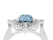 Pear-Shaped Engagement Ring Setting for a Fancy Blue Lab-Grown Diamond | White Gold - Design NV-24790