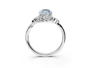 Marquise Bypass Solitaire Engagement Ring Setting for a Fancy Blue Lab-Grown Diamond | White Gold